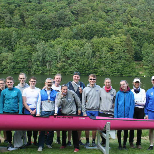 Gruppenbild der Teilnehmer des RCH auf der Biggeseeregatta 2018.
